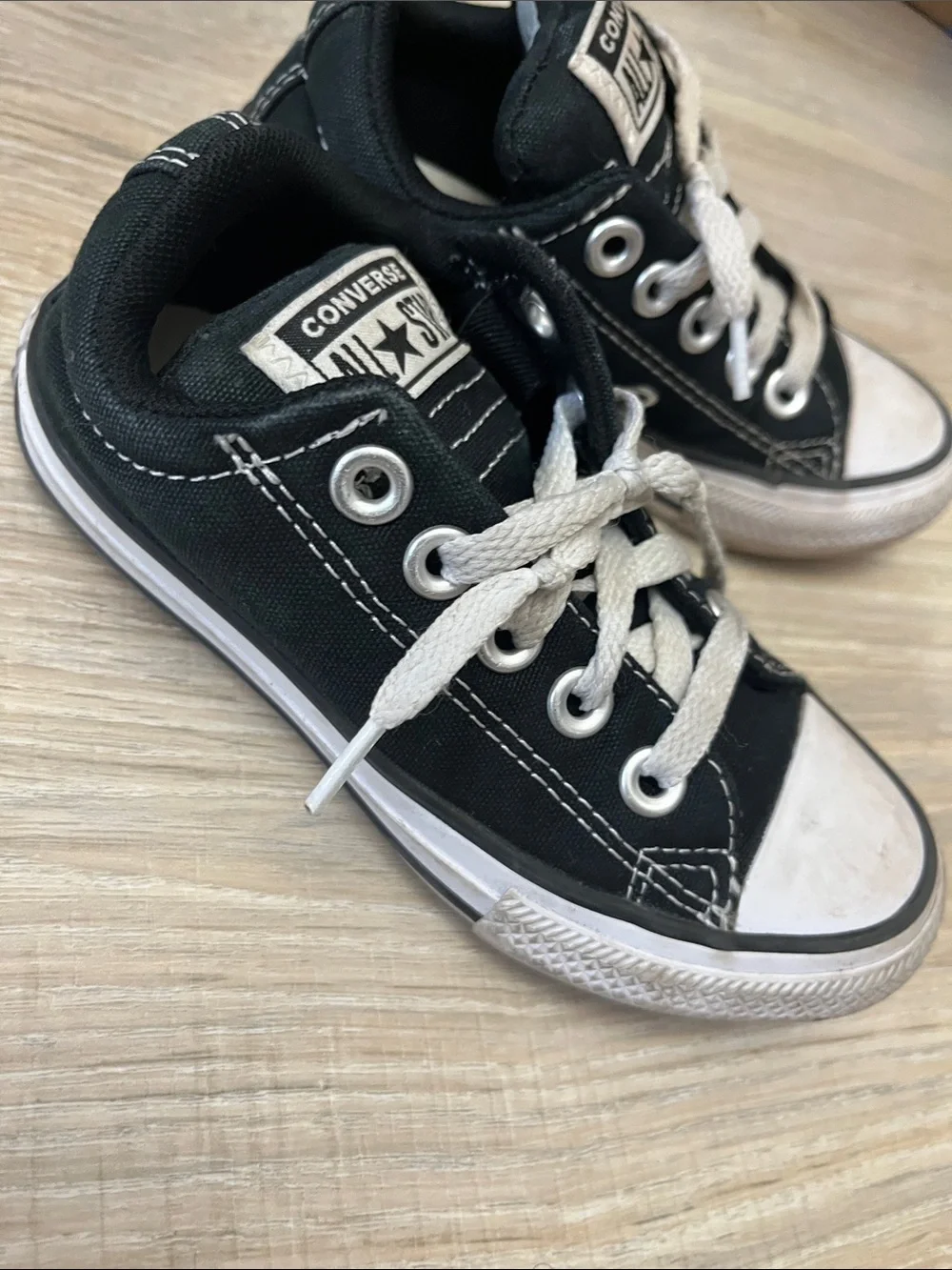 Converse Kids Black and White All Star Low Top Sneakers